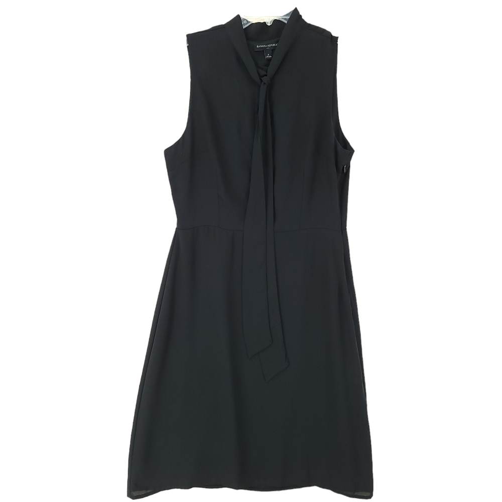 Banana Republic Sleeveless Tie Neck Dress Sz 8